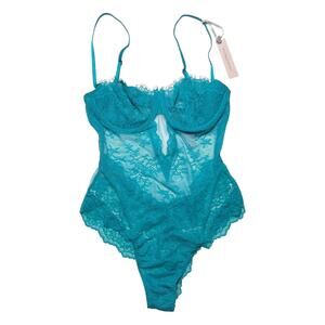 Victoria's Secret Wicked Balconette Teddy Capri Sea Size Medium
